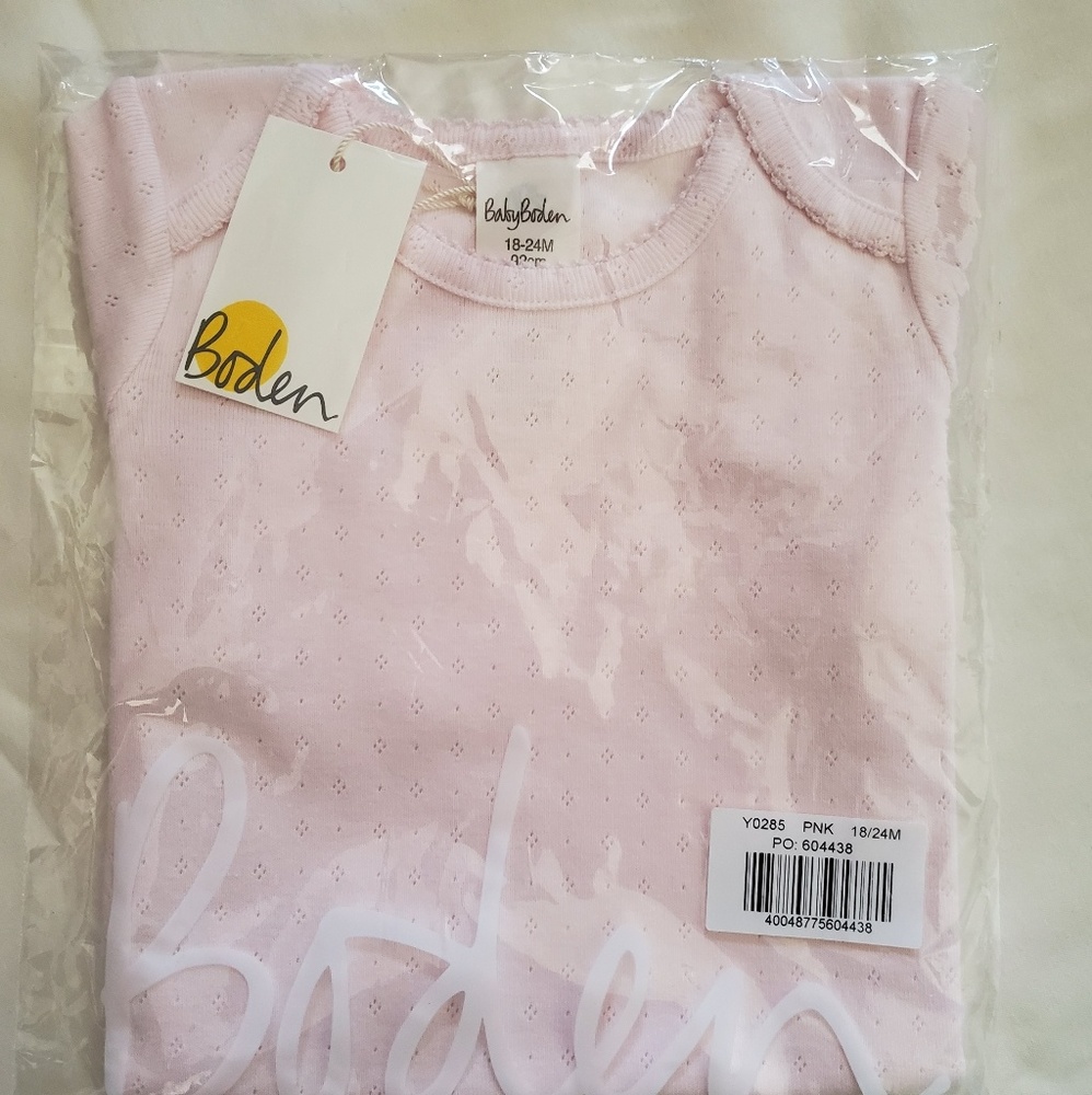 NIB Baby Boden Pointelle Onesie